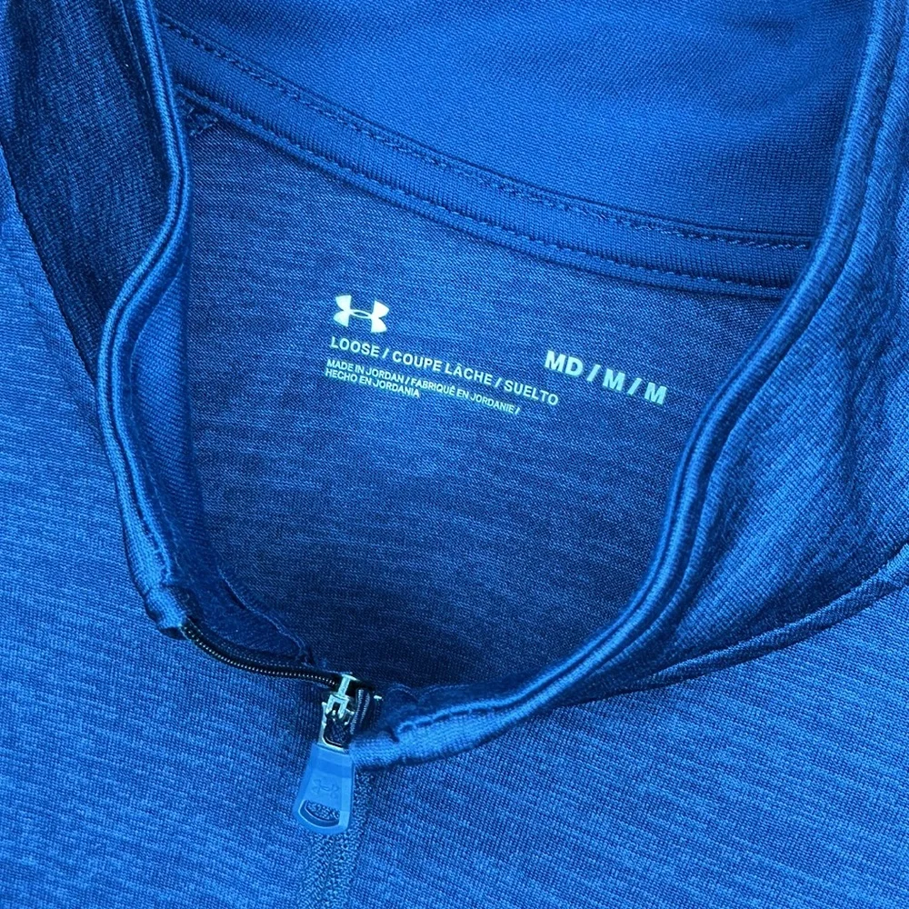 Under armor mens M navy heatgear LS 1/4 zip, NWT, perfect condition - Picture 2 of 6